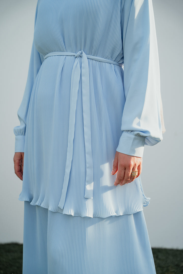 Layered pleated dress C0249