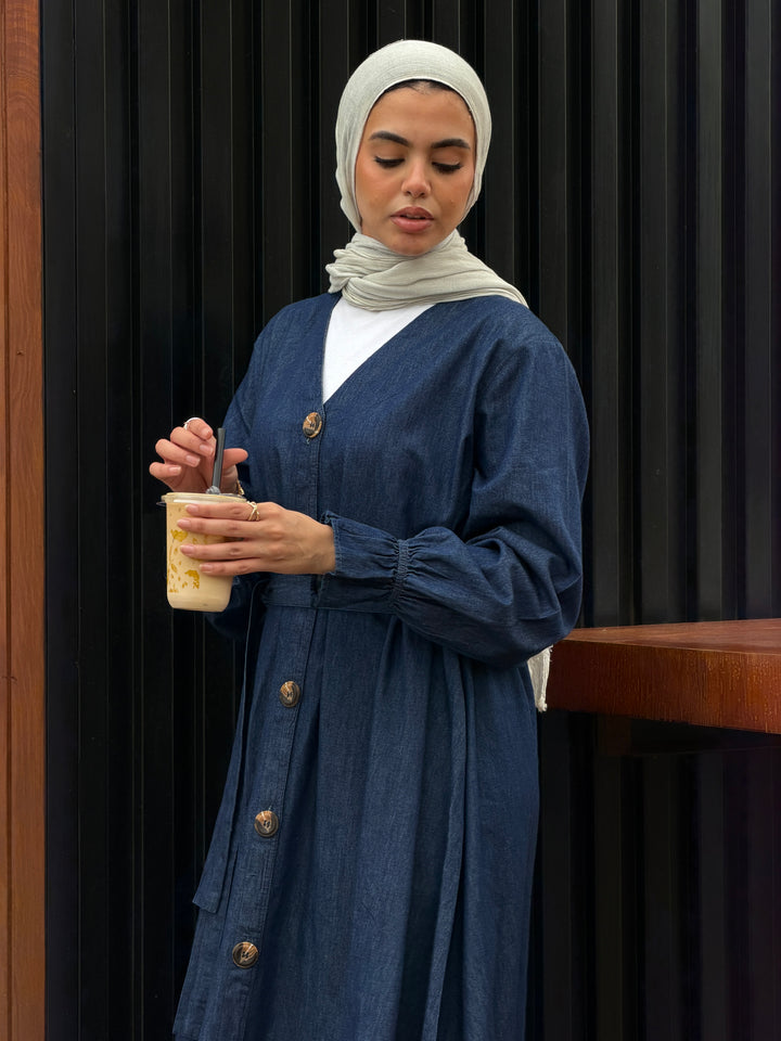 Buttoned Denim Dress C0514