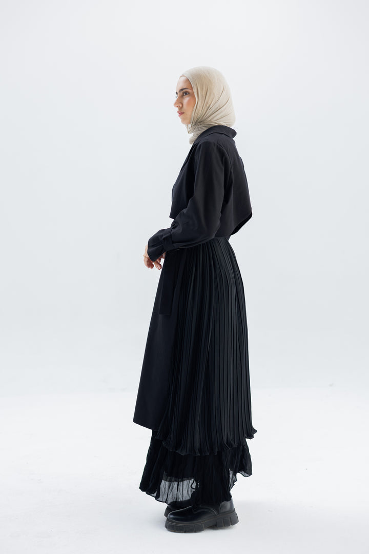 Pleated Trench Coat C0445