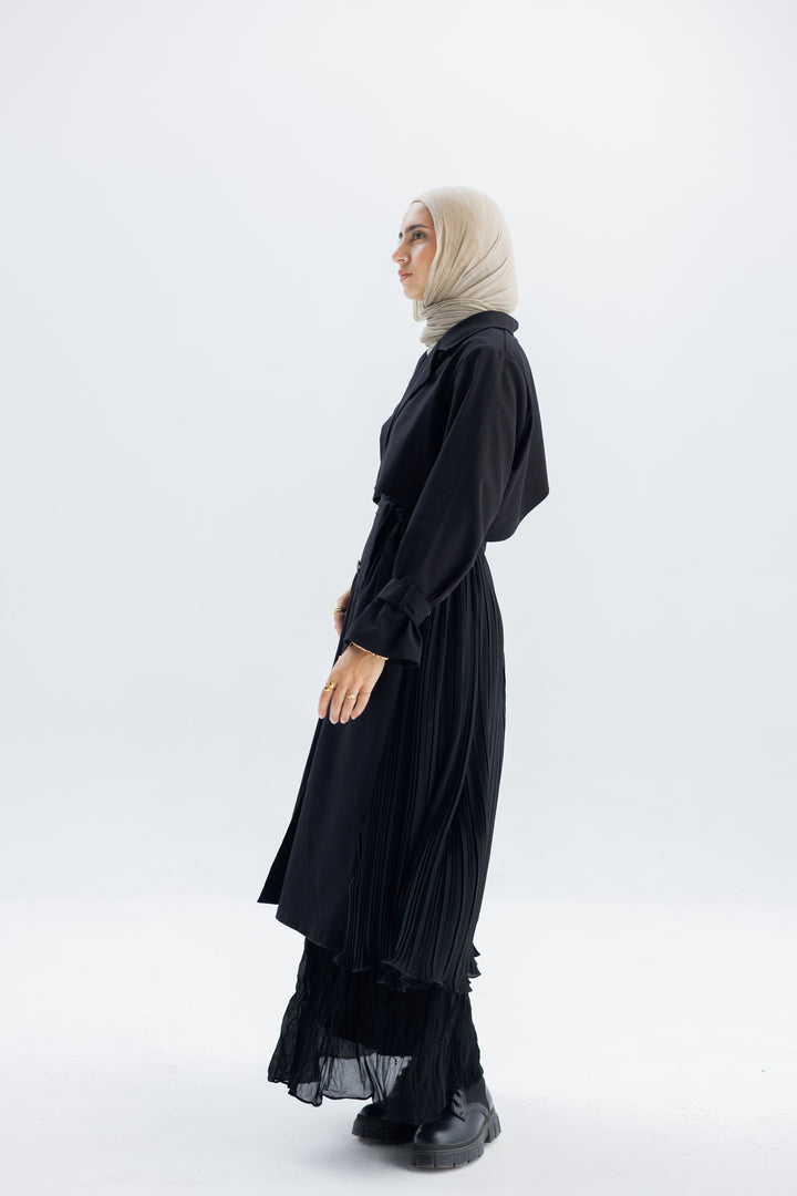 Pleated Trench Coat C0445