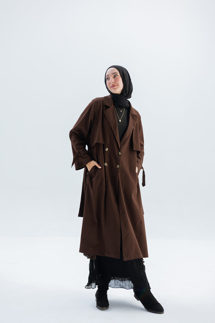 Pleated Trench Coat C0445