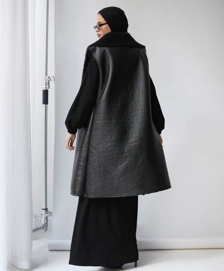 Faux Shearling Vest C0453