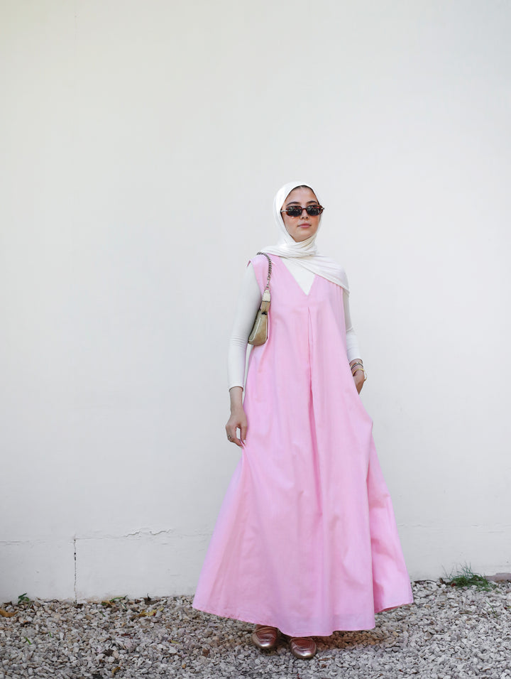 Sleeveless Linen Dress C0413