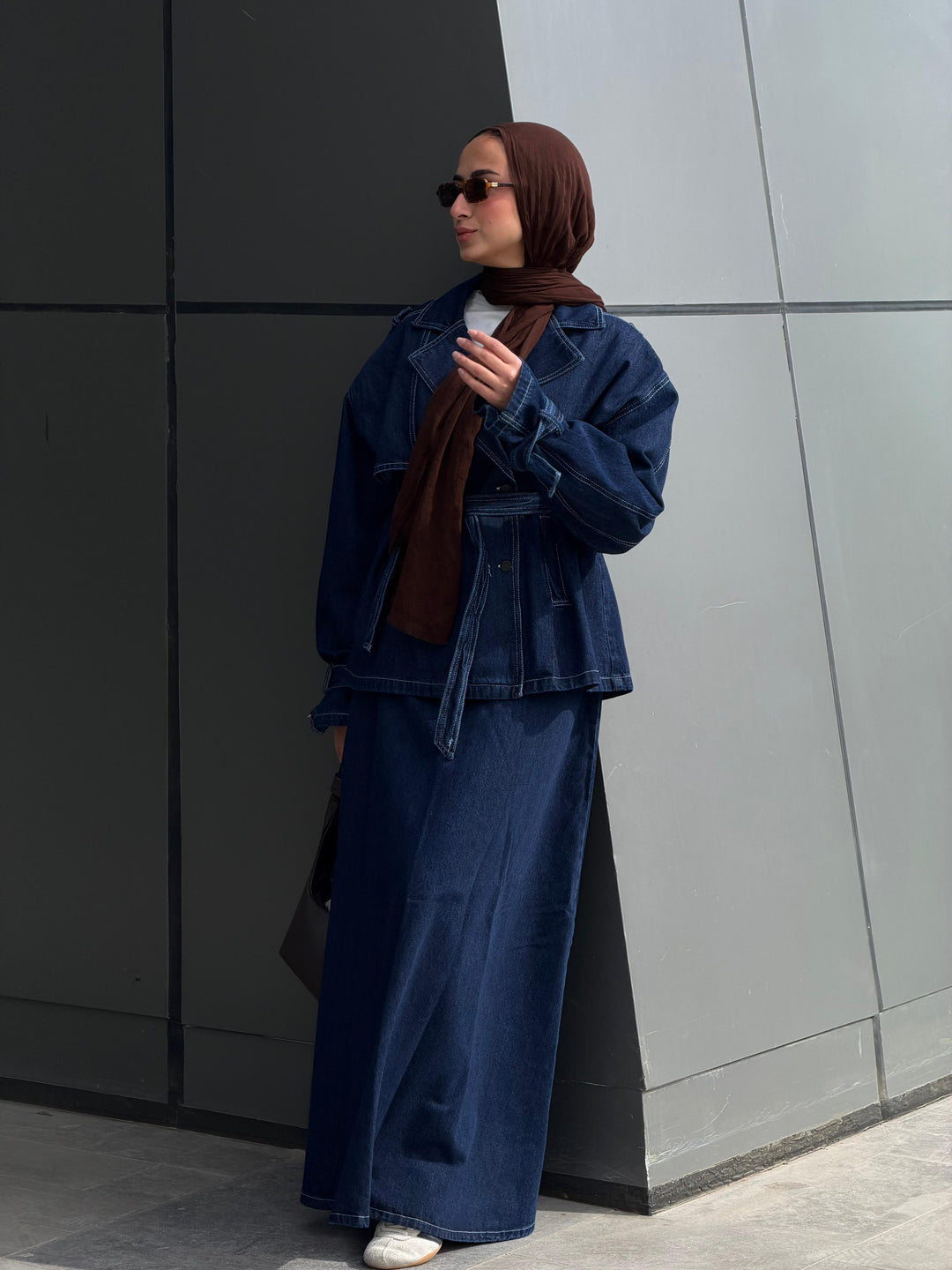 Trench denim set C0479