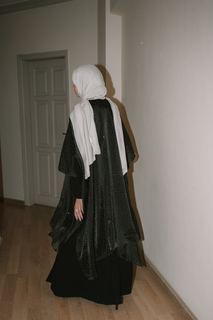 Sheer Studded Cape C0420