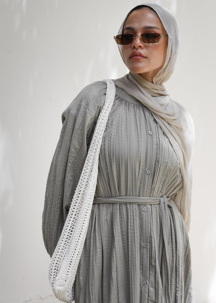 Crinkled Shirt Dress C0384
