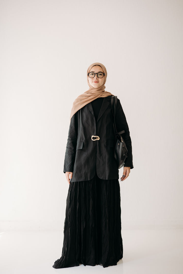 Midi Linen Blazer C0431