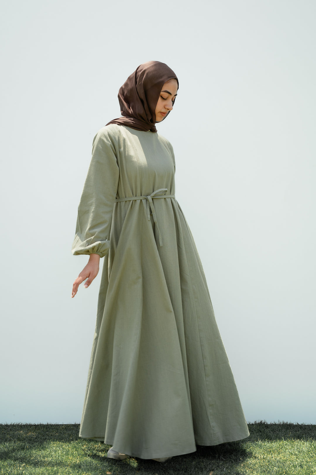 Voluminous Linen Dress C0540