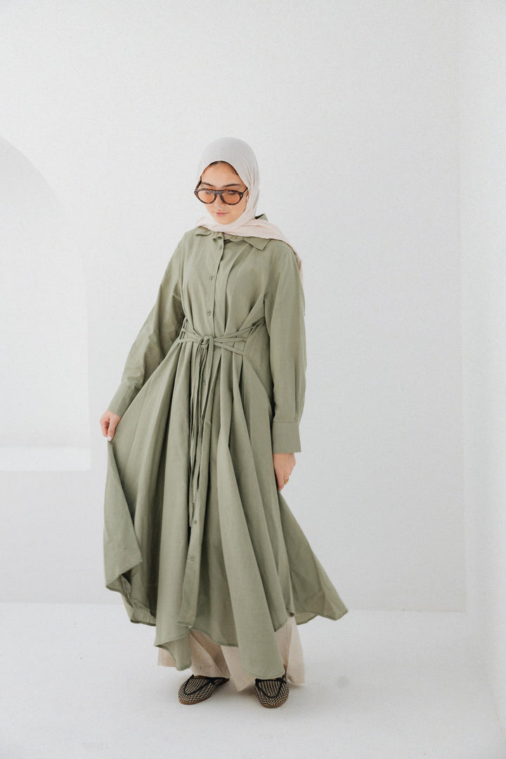 Asymmetrical Shirt Dress  C0519