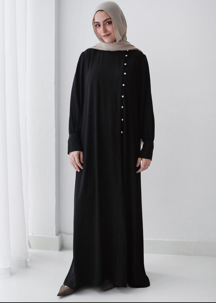Side Buttoned Abaya C0522