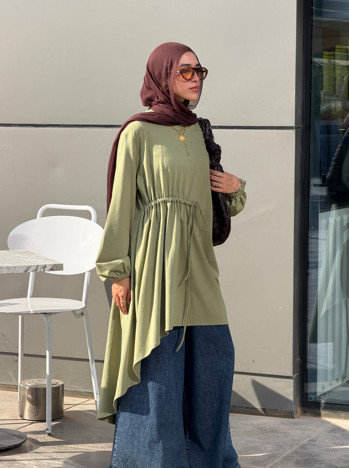 Gathered Cotton Tunic C0524