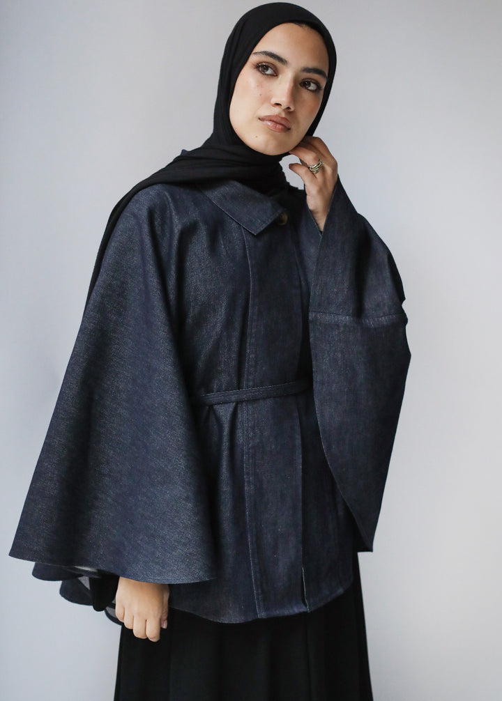 Denim Poncho C0462