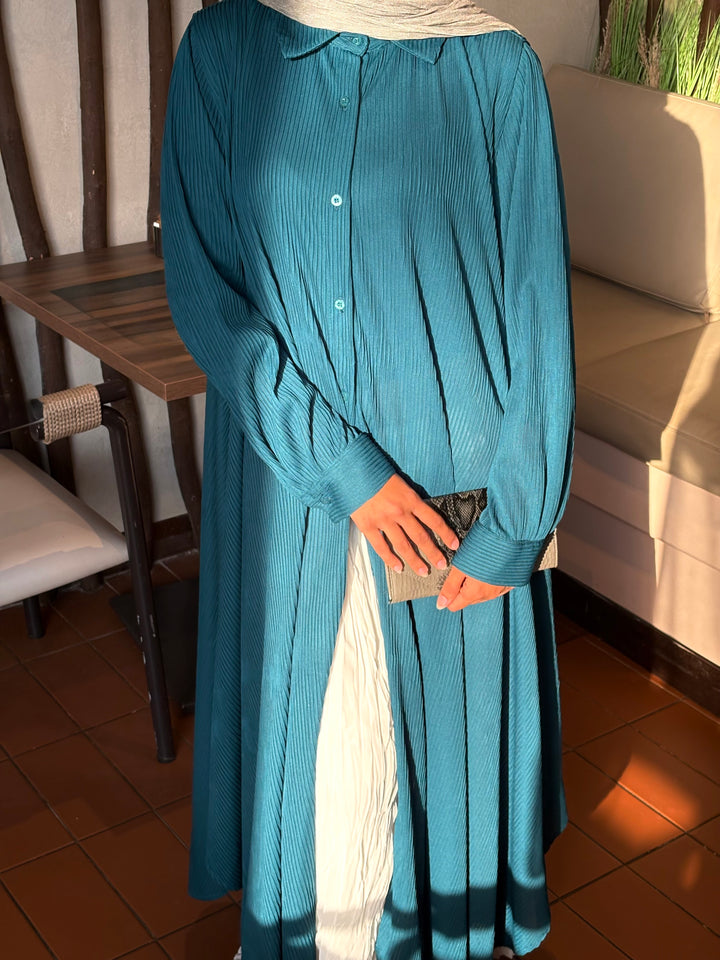 Pleated shirt dress C0555