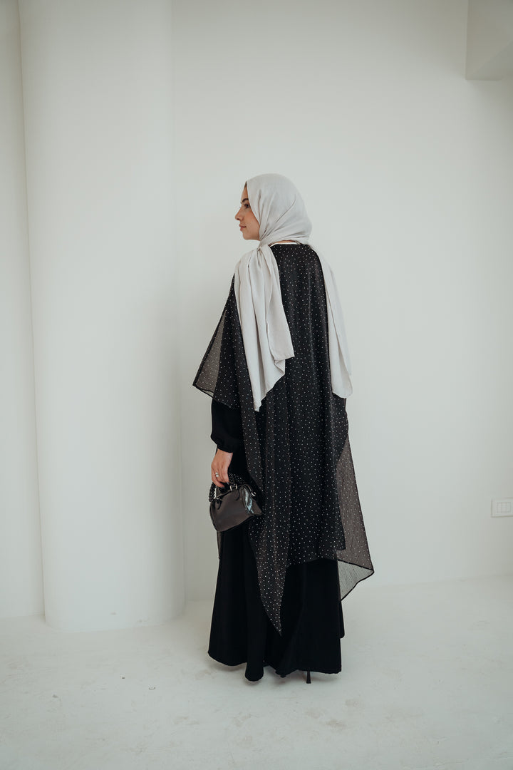 Sheer Studded Cape C0420