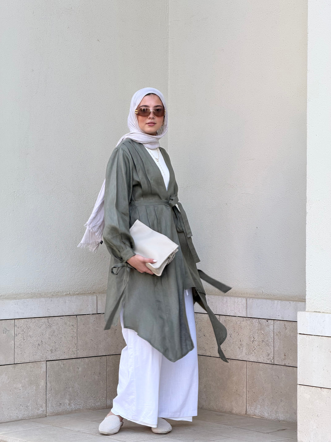 The Asymmetrical Linen Kimono