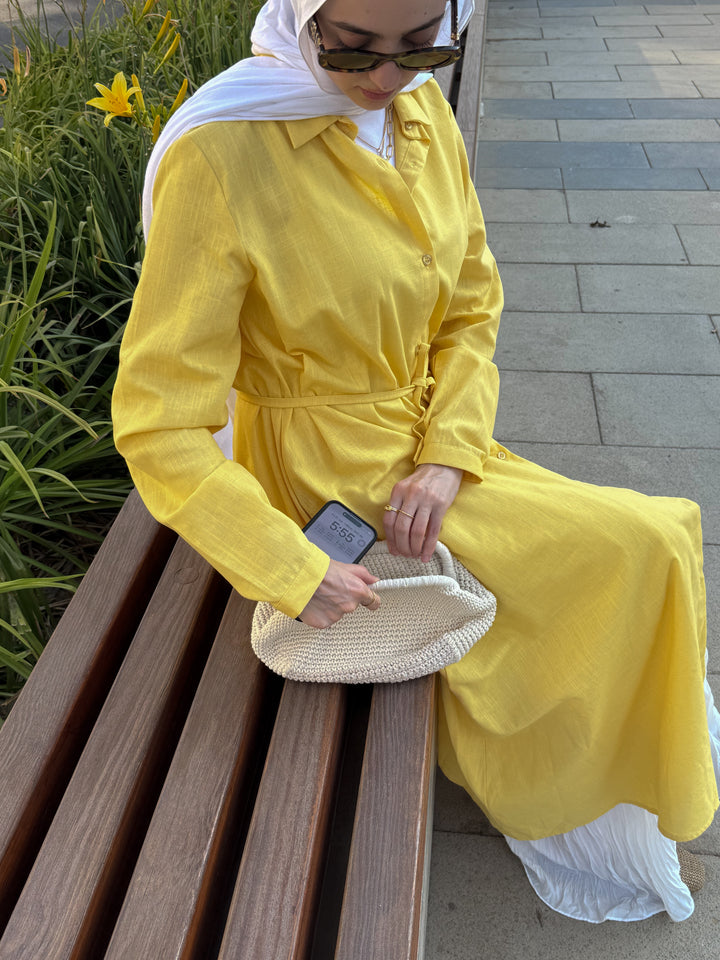 Linen maxi shirt C0206