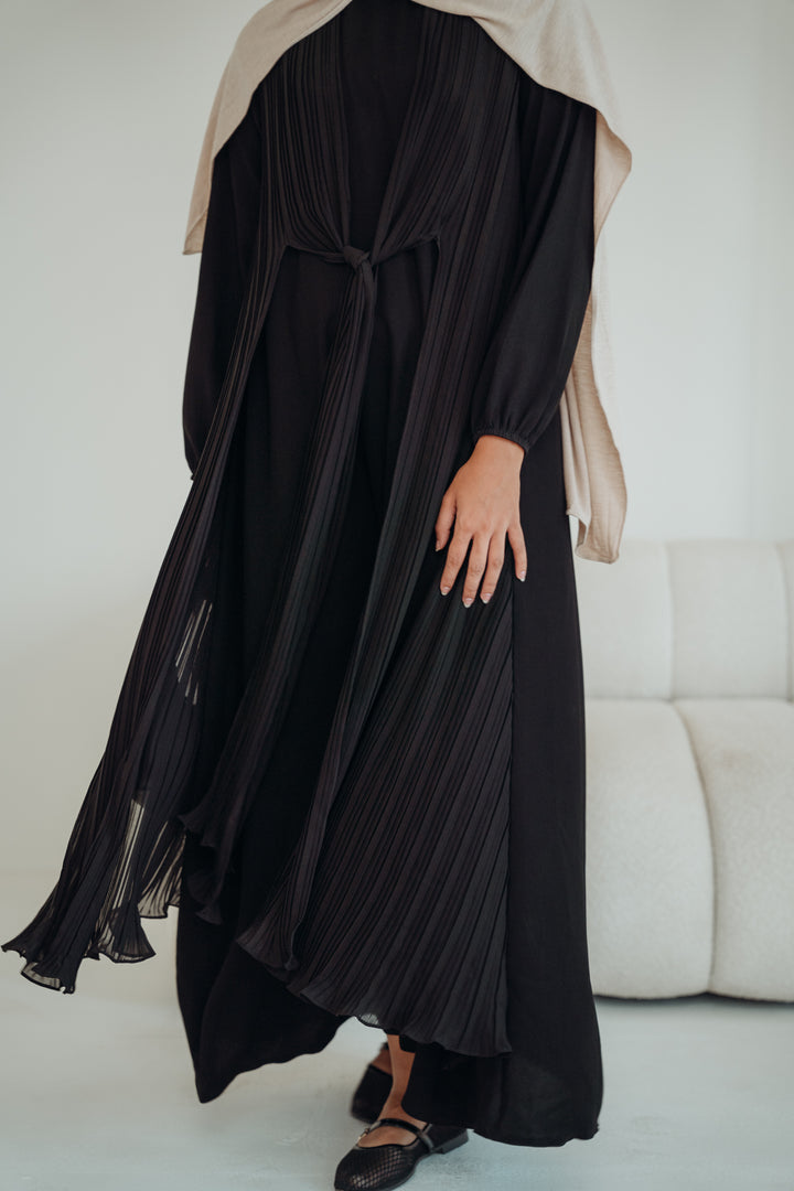Pleated Knot Abaya C0425