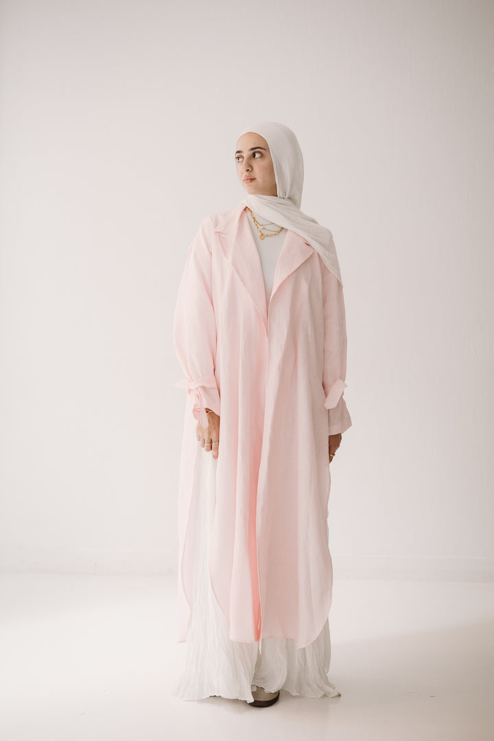 Maxi Trench Linen Coat C0430