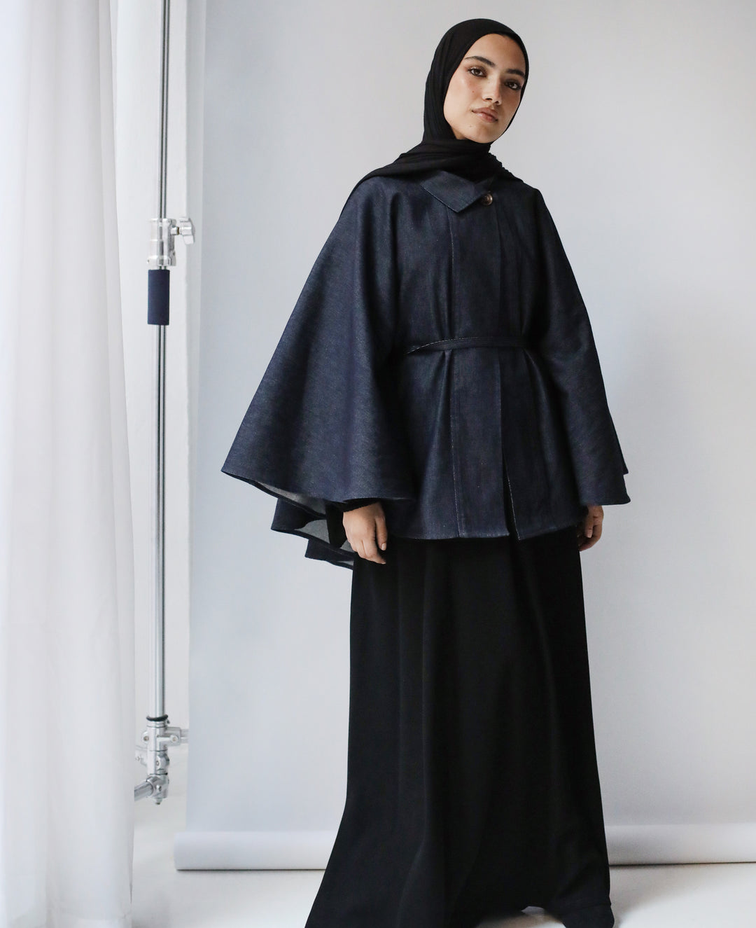 Denim Poncho C0462