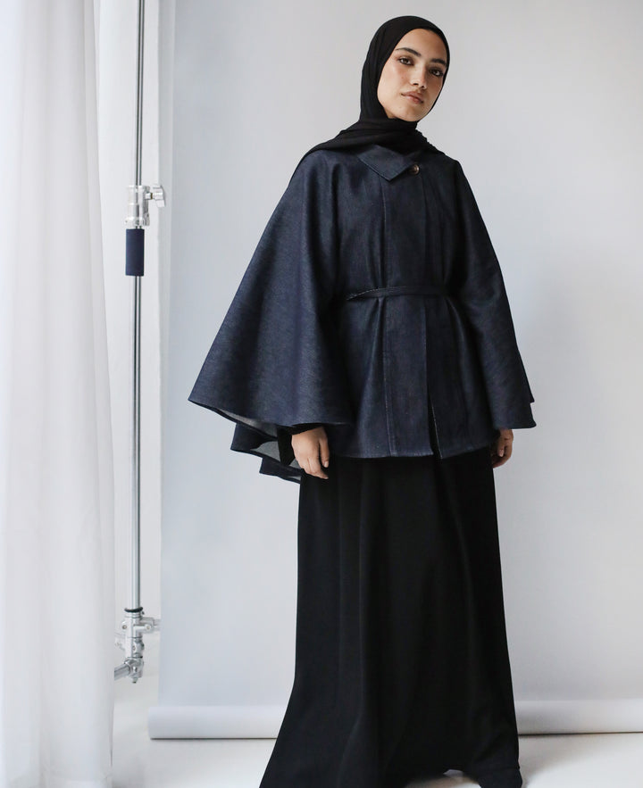 Denim Poncho C0462