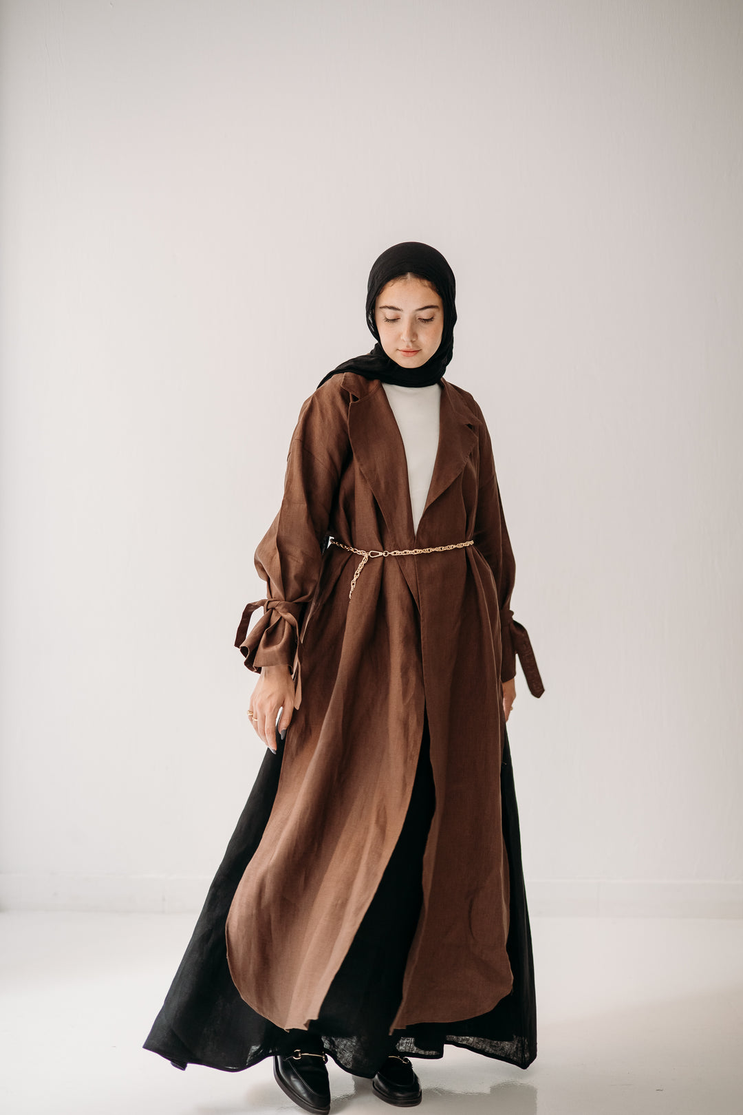 Maxi Trench Linen Coat C0430