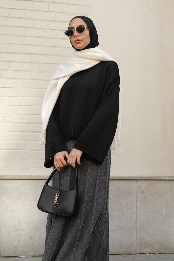 Oversized knitted pullover C0339