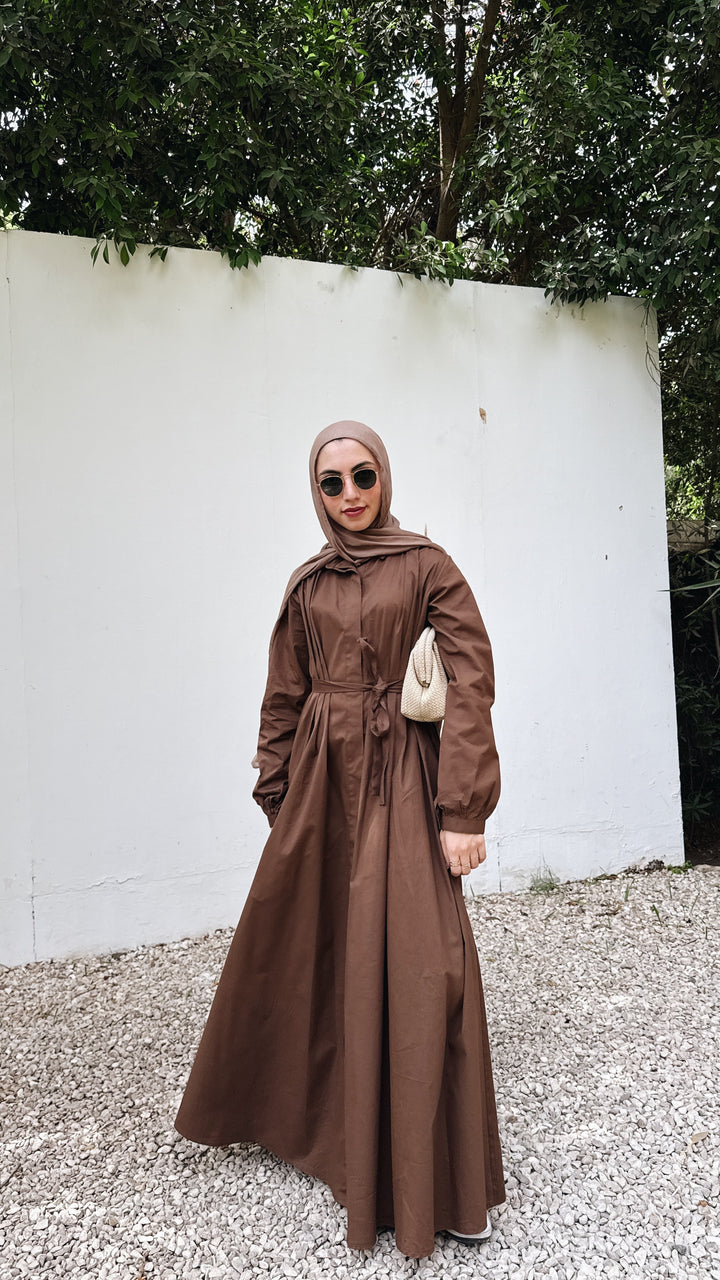 Cloche Poplin Shirt Dress C0387
