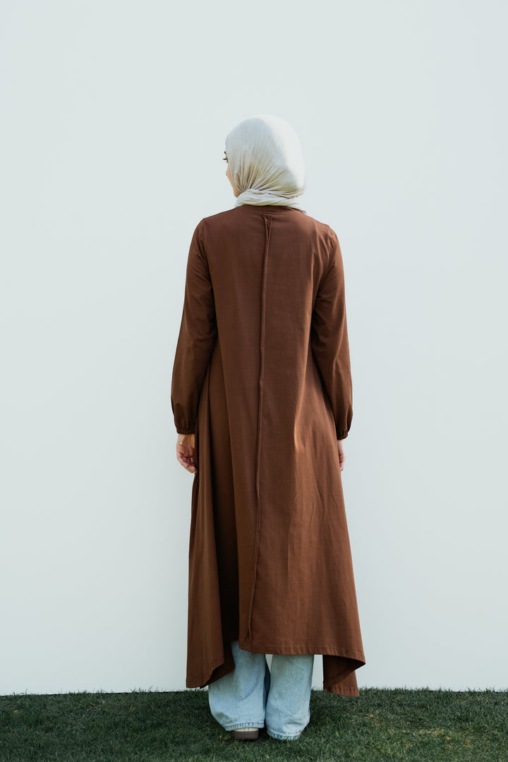 Asymmetric Seam Cotton Tunic C0547