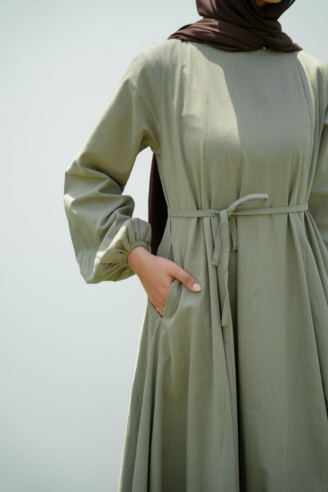 Voluminous Linen Dress C0540