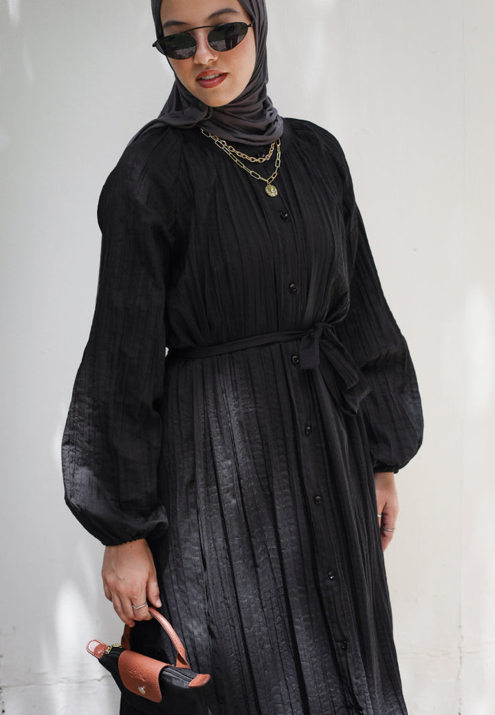 Crinkled Shirt Dress C0384