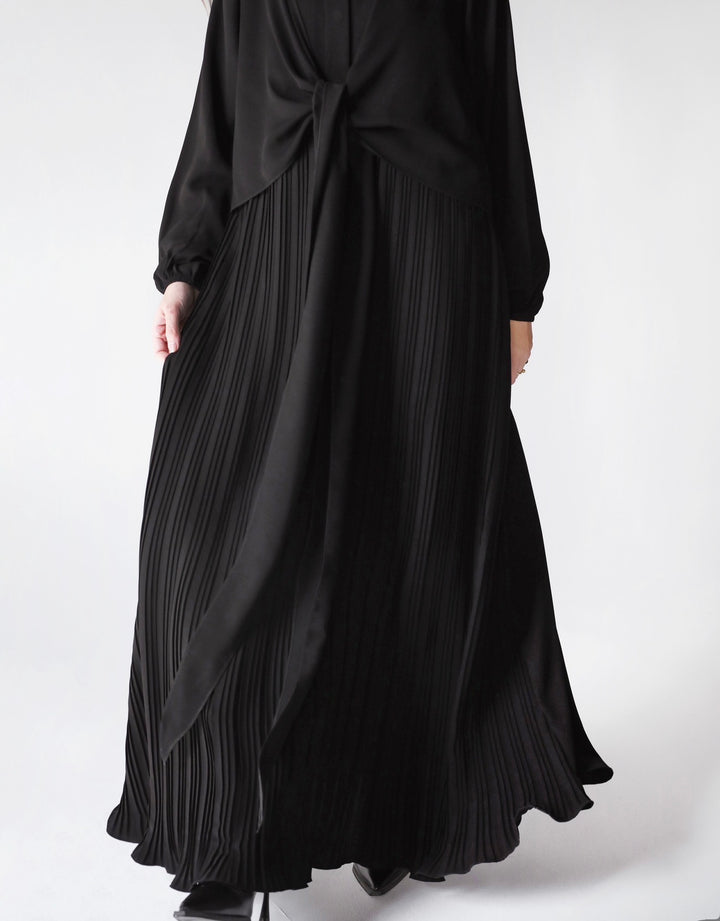 Wrap Pleated Abaya C0506