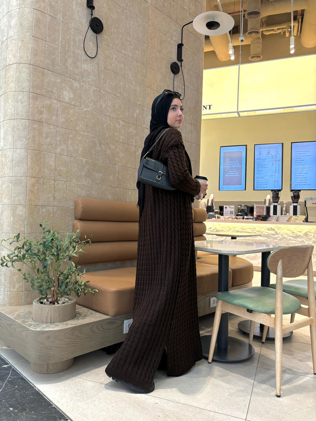 Cable knitted dress C0332