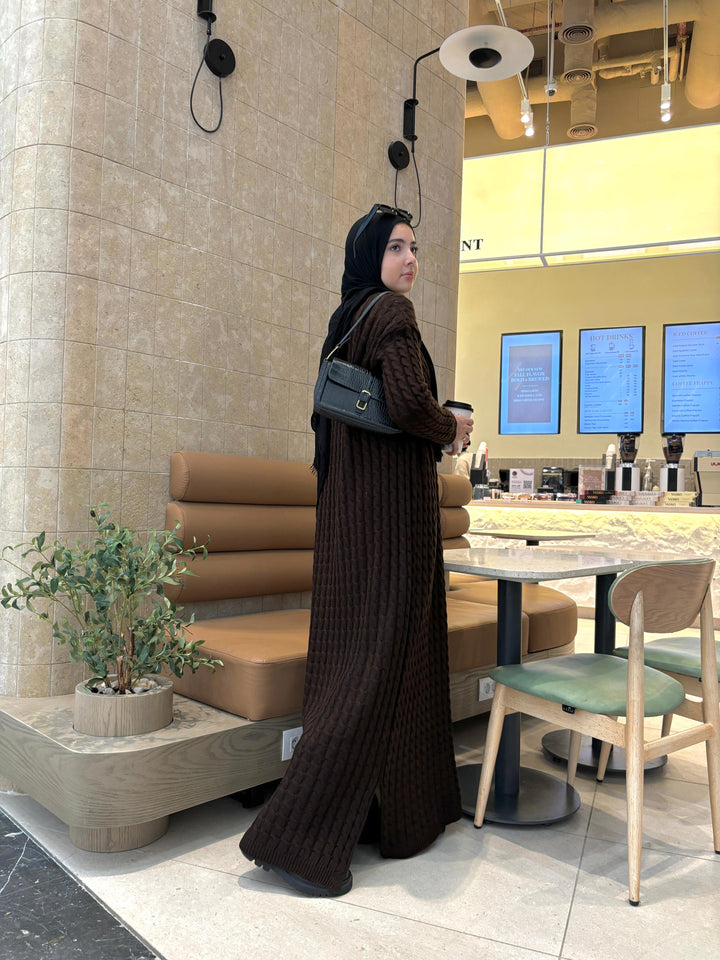 Cable knitted dress C0332