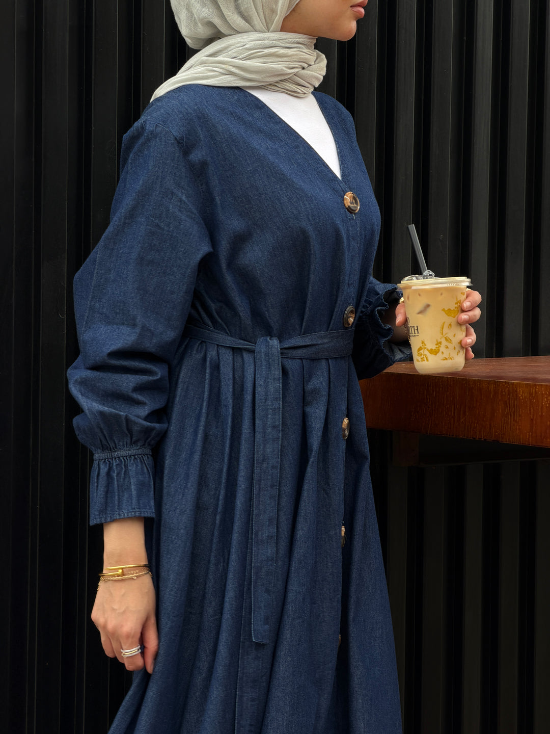 Buttoned Denim Dress C0514