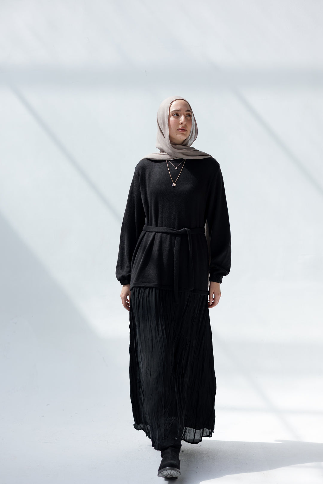 Knit Crushed Dress C0439