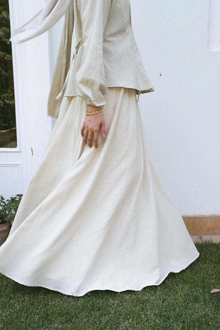 Linen Maxi Skirt C0561