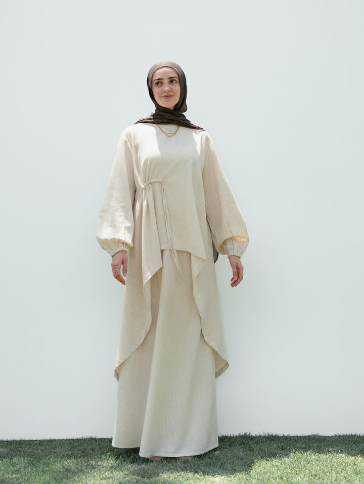 Gathered Linen Set C0523
