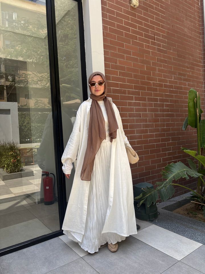 Linen maxi shirt C0206