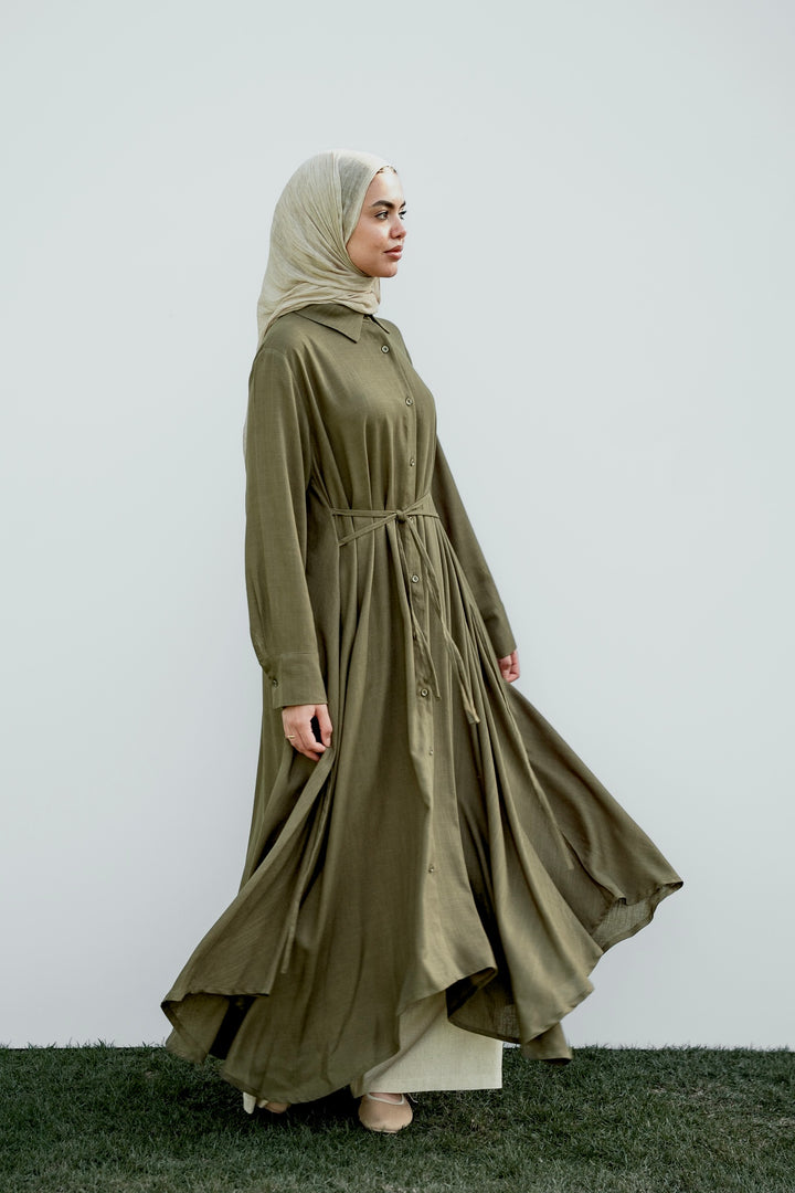 Asymmetrical Shirt Dress  C0519