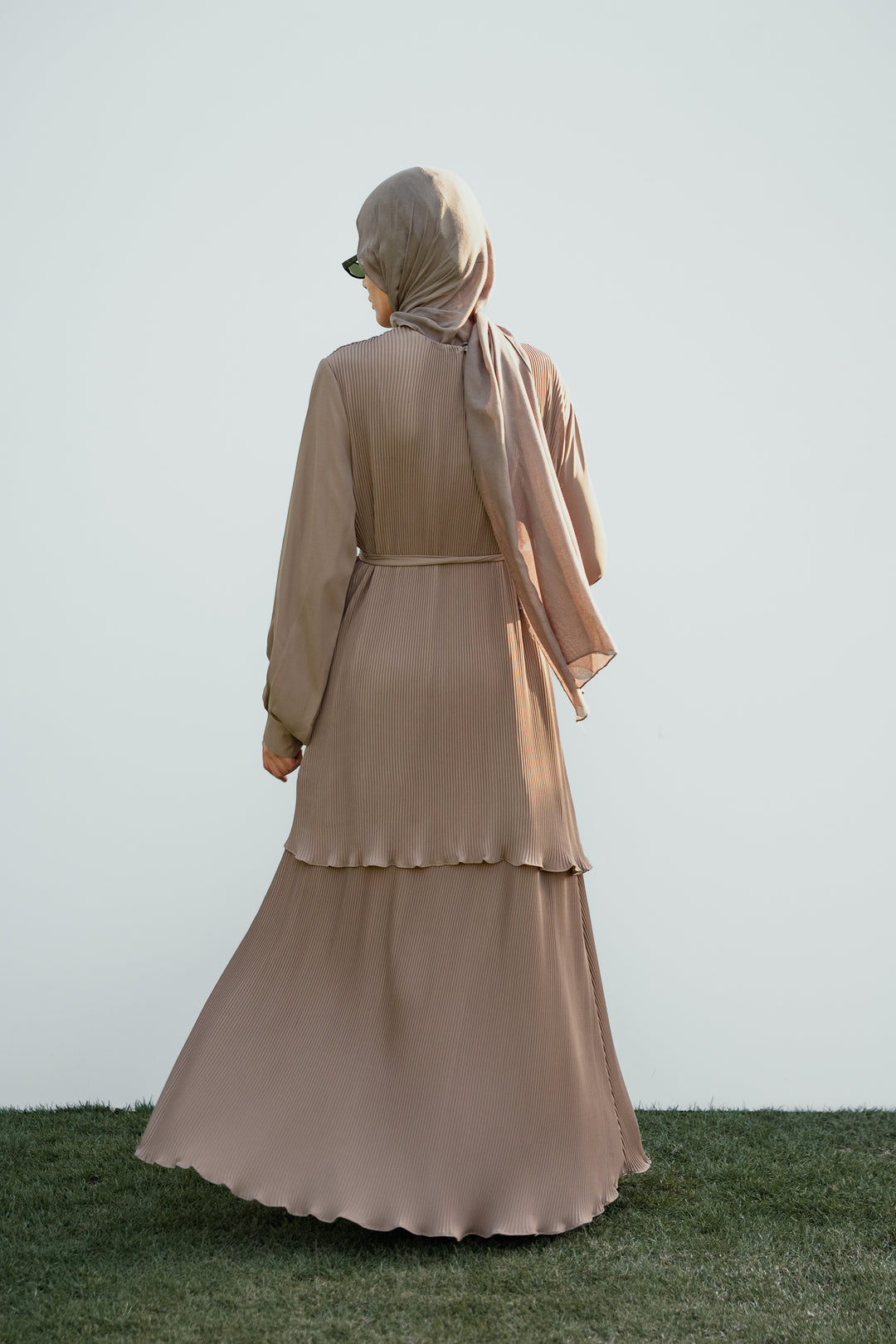 Layered pleated dress C0249