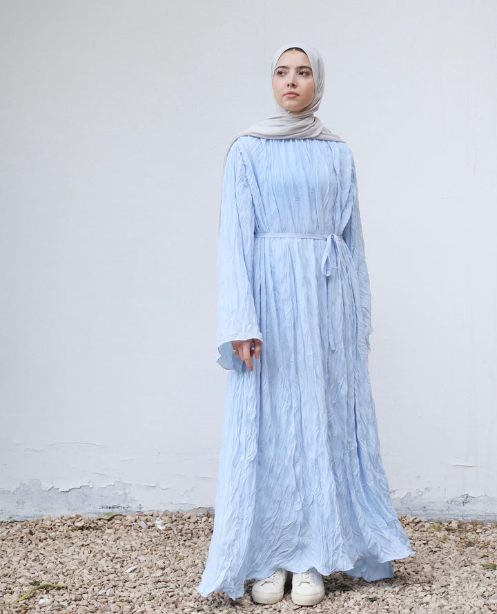 Crinkled Chiffon Dress c0512