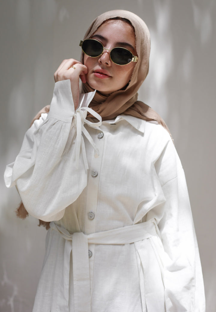 Frontal-Slits Linen Set C0396