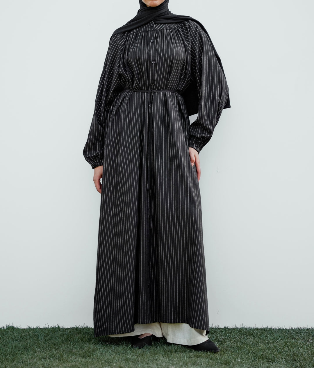 Stripped Shirt Dress C0526