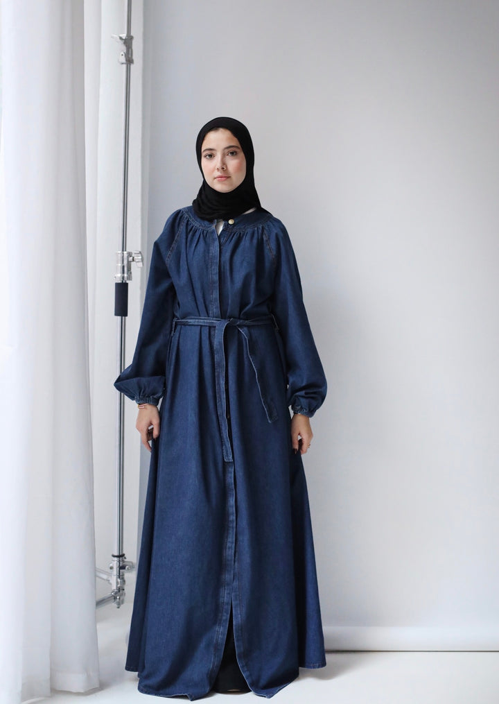 Relaxed Denim Shirt Dress C0460