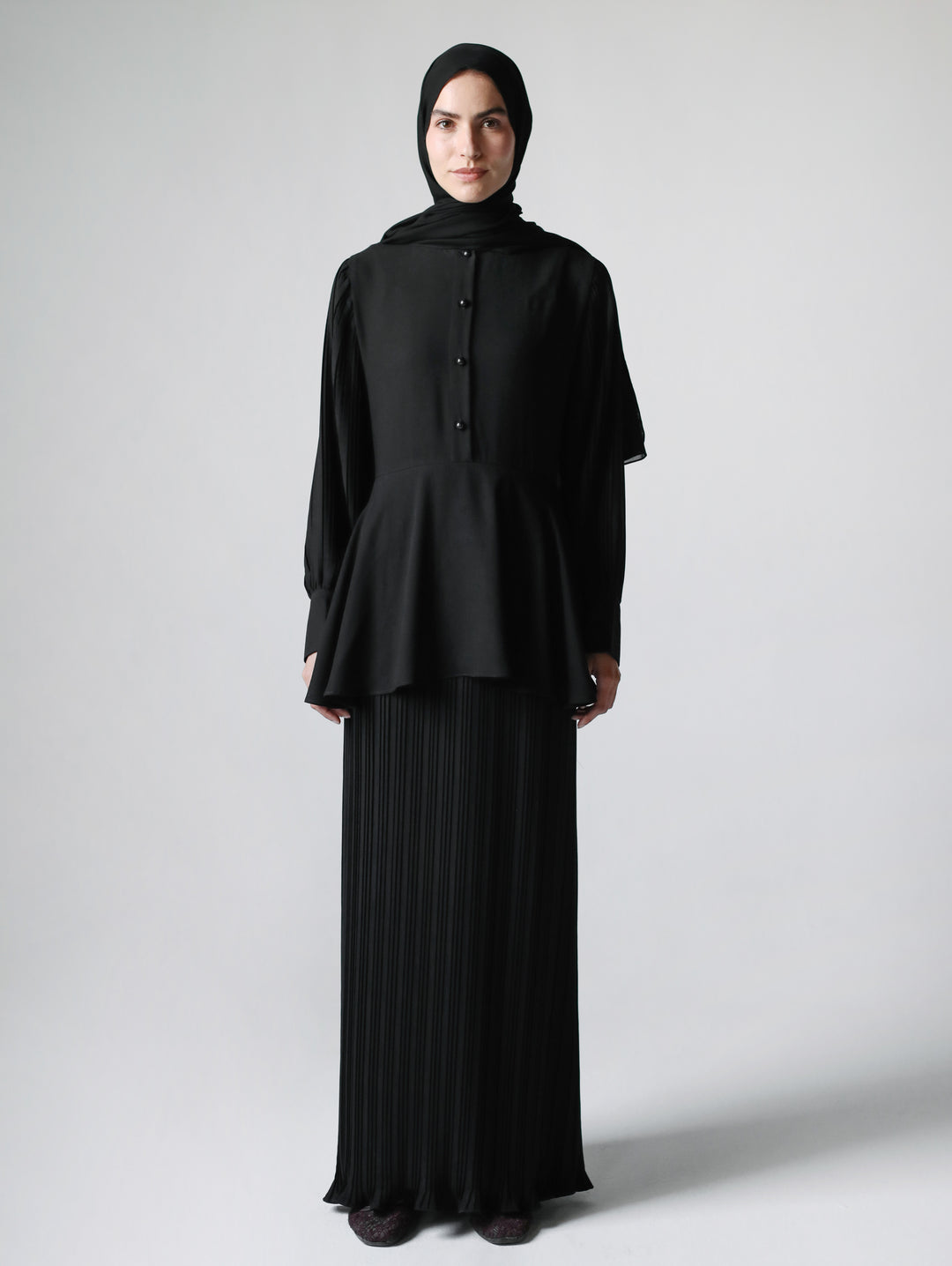 Flared Pleat Abaya