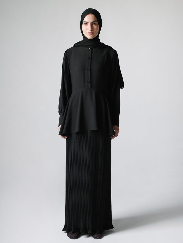 Flared Pleat Abaya
