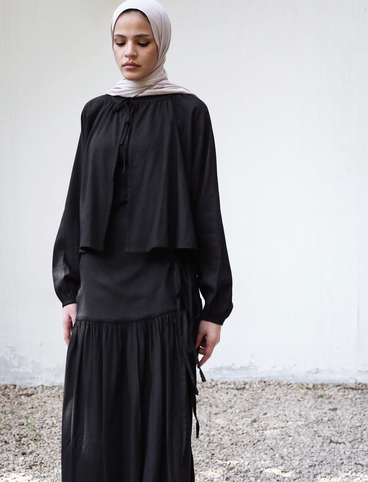 Layered Flow Linen Set C0510