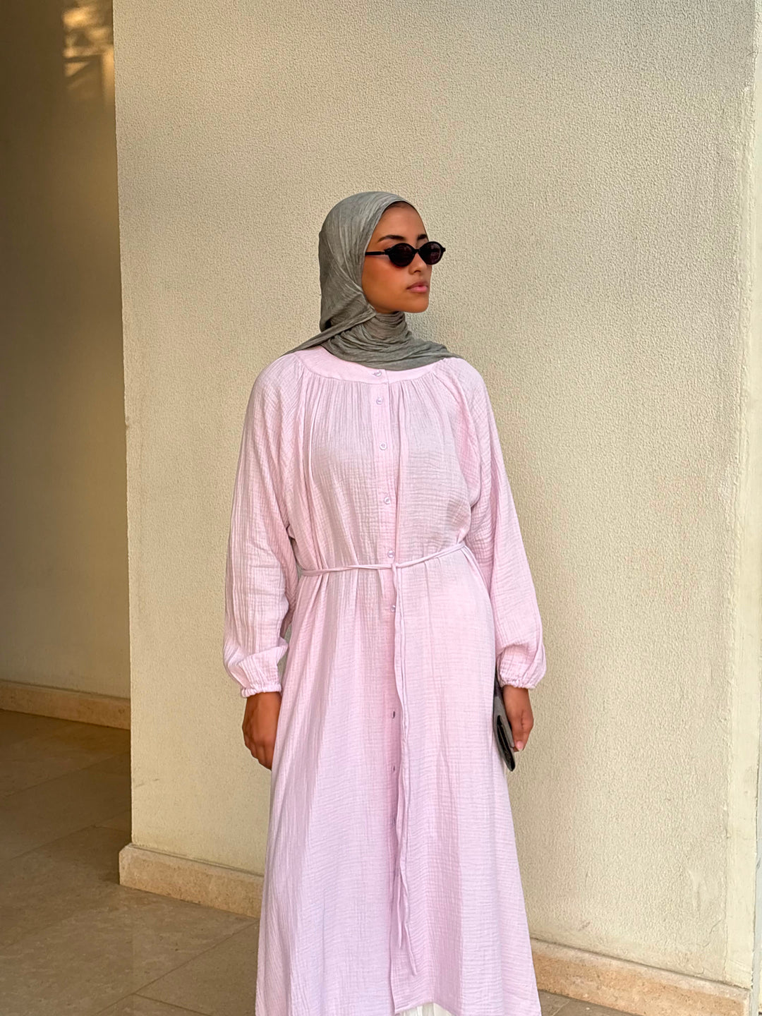 Muslin Shirt Dress C0400