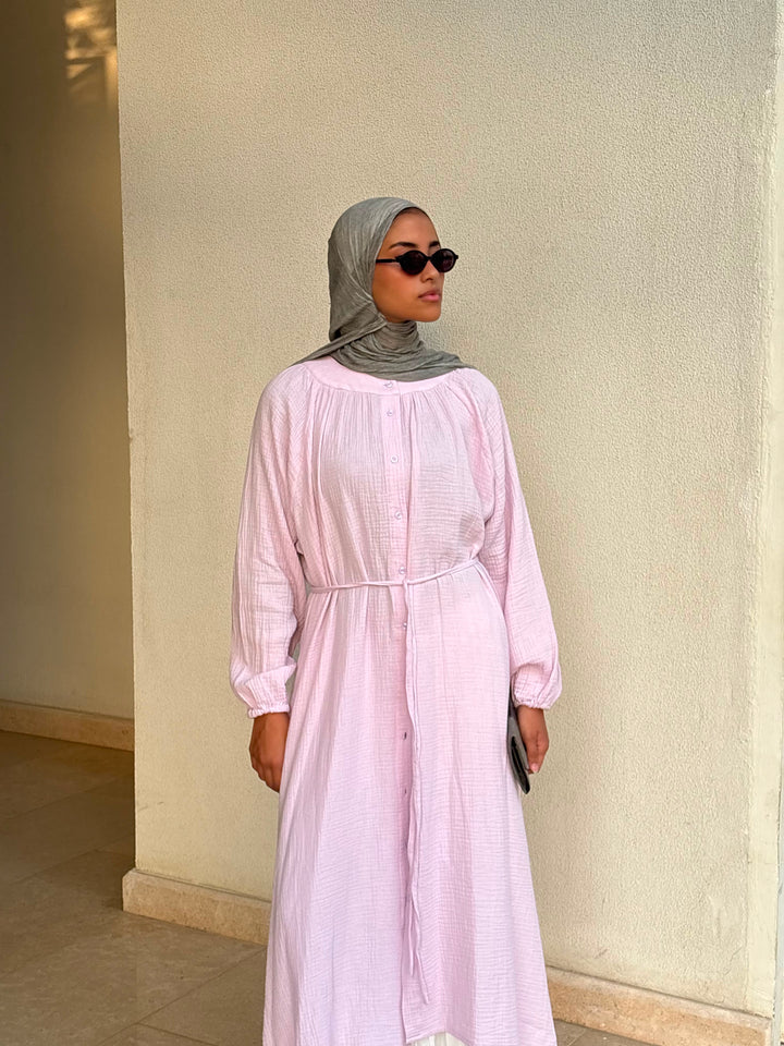 Muslin Shirt Dress C0400
