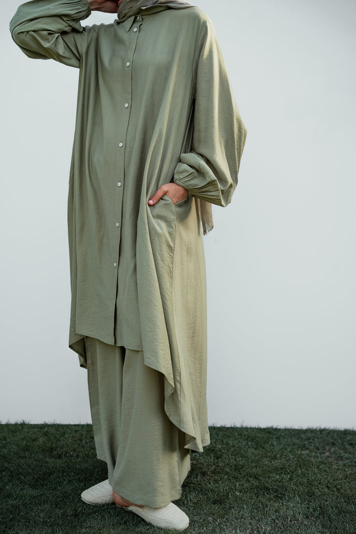 Linen shirt set C0137